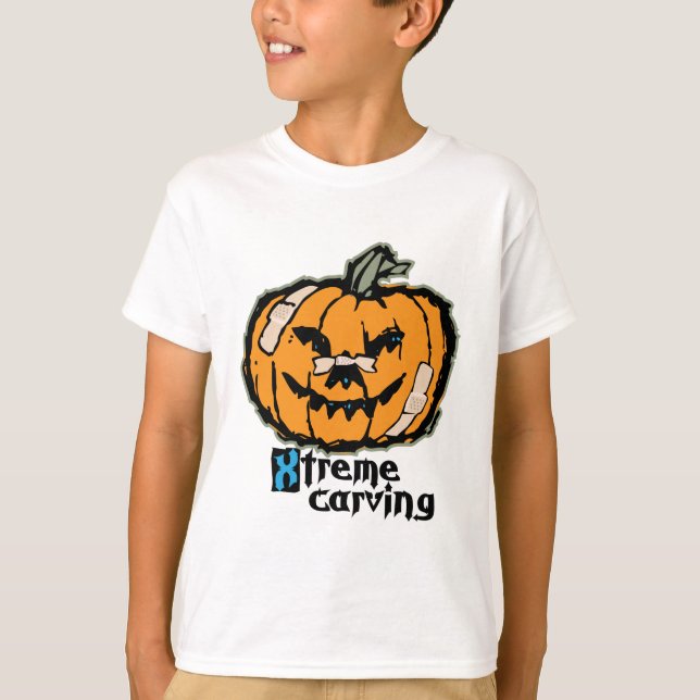 Xtreme-Kürbis-Schnitzen T-Shirt (Vorderseite)