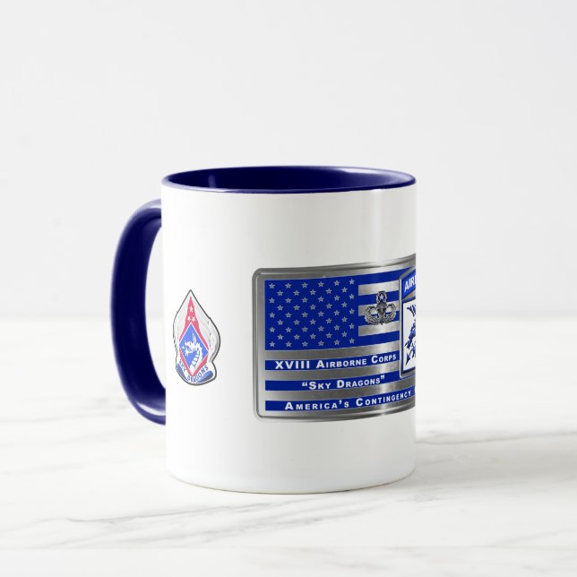 XVIII Im Flugzeug Corps - Amerikas Notfallkorps Tasse (Vorderseite Links)