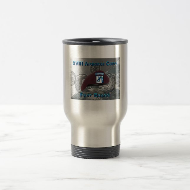 XVIII Im Flugzeug Corps Stainless Steel Travel Mug Reisebecher (Mittel)