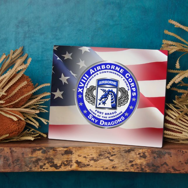 XVIII Im Flugzeug Korps "SKY DRAGONS" Fotoplatte (Seite)