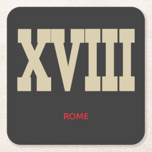 XVIII RECHTECKIGER PAPPUNTERSETZER