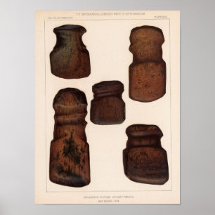 XVIII Stone implements, New Mexico Poster