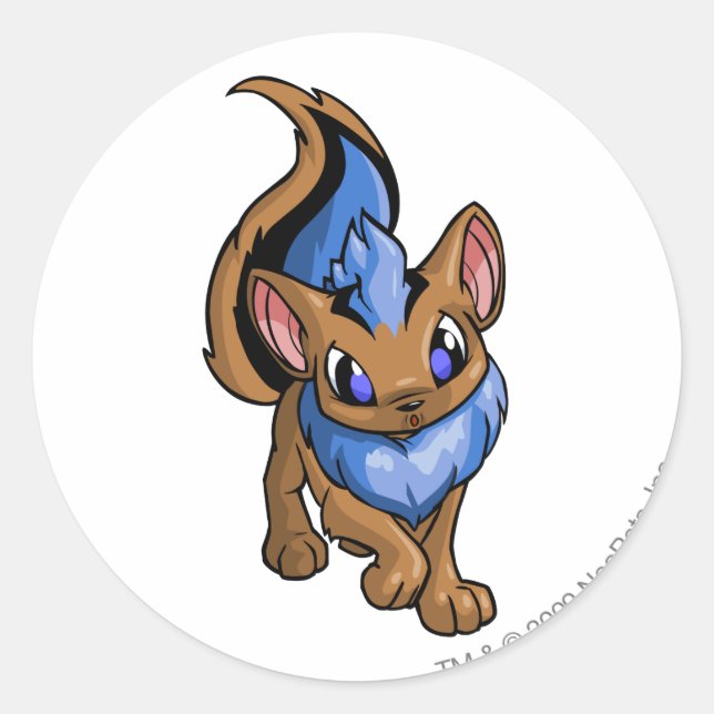 Xweetok Blue Runder Aufkleber (Vorderseite)
