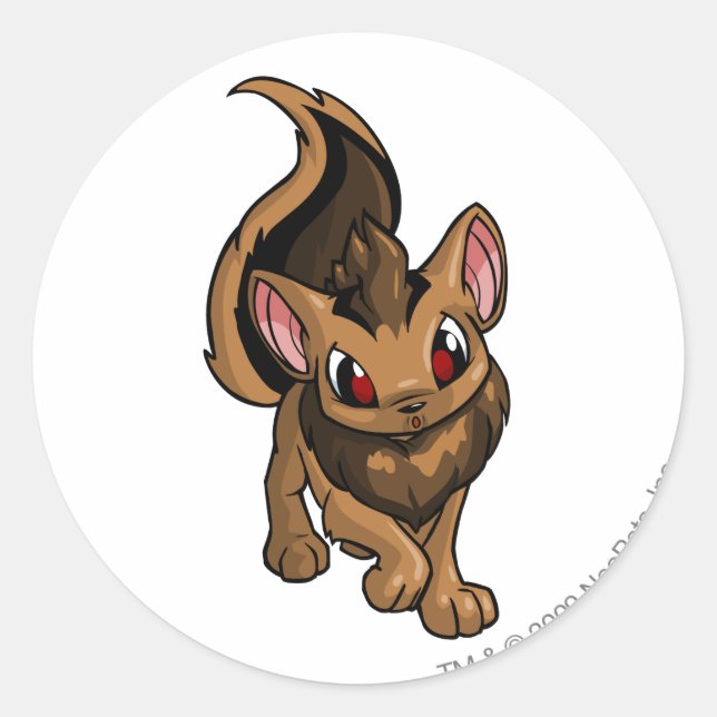 Xweetok Brown Runder Aufkleber (Vorderseite)