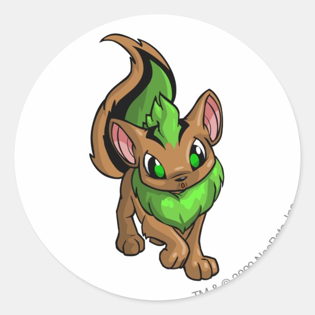 Xweetok Green Runder Aufkleber (Vorderseite)