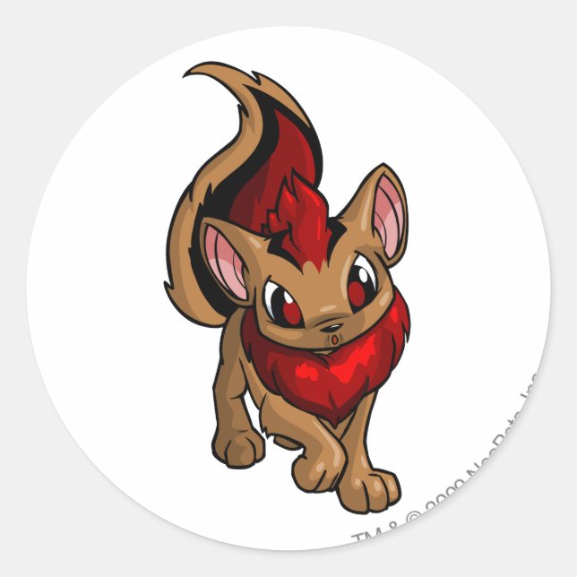 Xweetok Red Runder Aufkleber (Vorderseite)