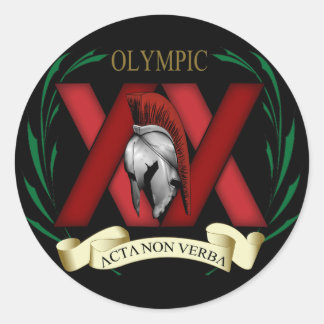 XX Bild auf schwarz Runder Aufkleber