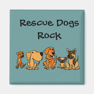 XX - Cartoon der Funny Rescue Dogs Group Magnet