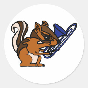 XX-Chipmunk-Cartoon für Computerspiele Runder Aufkleber