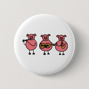 XX drei kleine musikalische Schweine Button