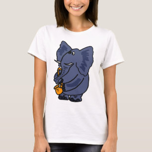 XX Elefant, der Saxophon spielt T-Shirt