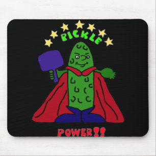 XX Essiggurken-PowerSuperhero Pickleball Cartoon Mousepad