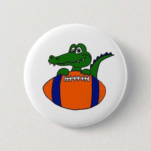XX fantastischer Alligator auf einem Button (Vorderseite)