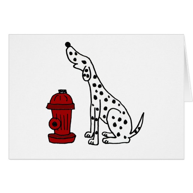 XX fantastischer Dalmatiner-Hund und Feuer-Hydrant (Vorderseite (Horizontal))