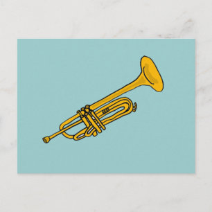 XX - Fun Trumpet-Cartoon Postkarte