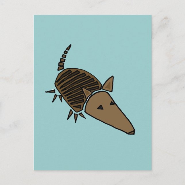 XX - Funky Armadillo Art Postkarte (Vorderseite)