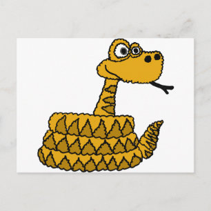 XX - Funky Rattlesnake Cartoon Postkarte