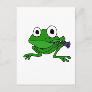 XX - Funny Frog Playing Clarinet Postkarte