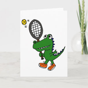 XX - Funny Gator spielt Tennis Karte