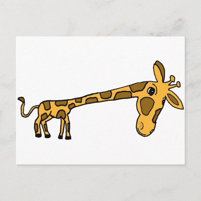XX- Funny Leaning Giraffe Postkarte (Vorderseite)