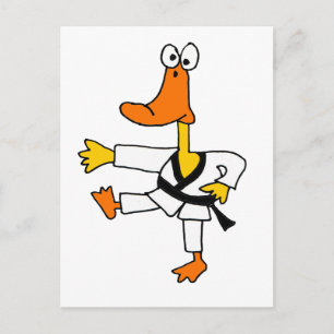 XX - Funny Martial Arts Duck Postkarte