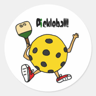 XX - Funny Pickleball-Zeichen Runder Aufkleber