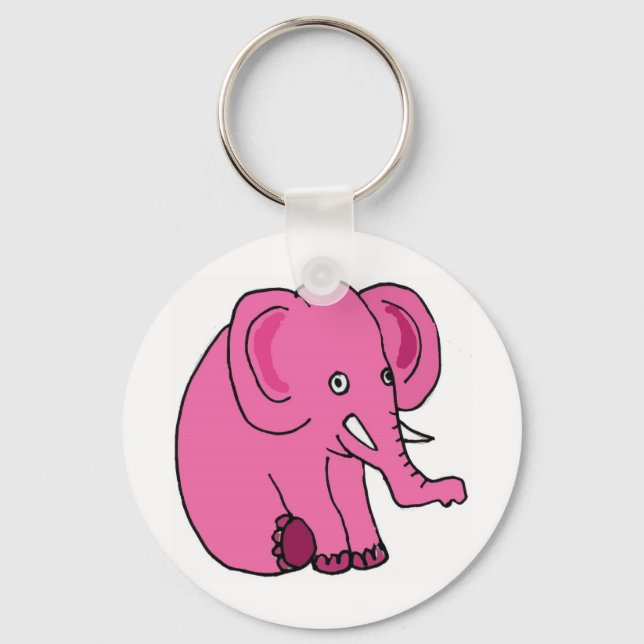 XX - Funny Pink Elephant Schlüsselanhänger (Vorderseite)