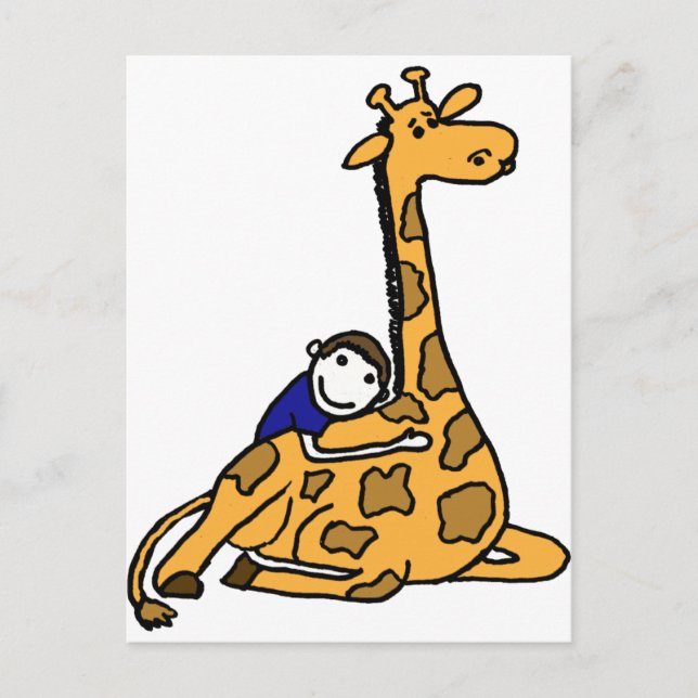 XX- Giraffe Hug Postkarte (Vorderseite)
