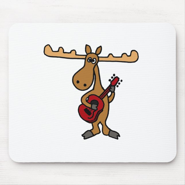 XX lustige Elche, die Gitarren-Cartoon spielen Mousepad (Vorne)