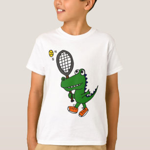 XX lustiger Alligator, der Tennis spielt T-Shirt