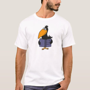 XX lustiger Krähen-Lesebuch-Cartoon T-Shirt