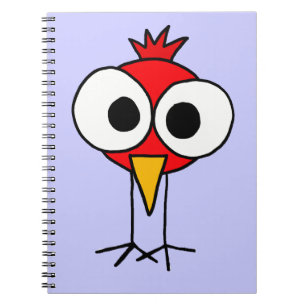 XX lustiger Redbird Cartoon Notizblock