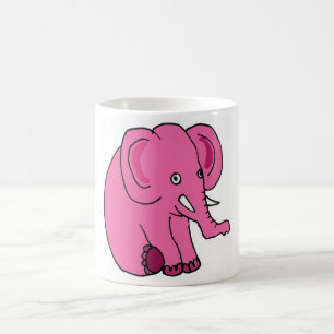 XX lustiger rosa Elefant Kaffeetasse
