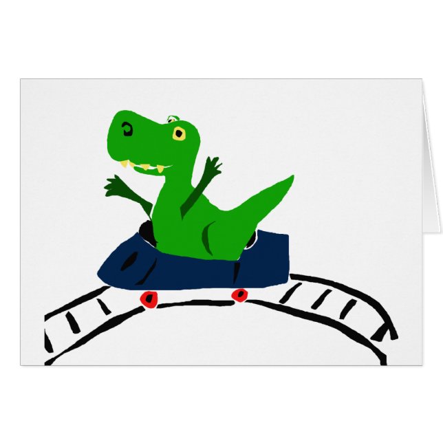 XX lustiger T-rex Dinosaurier auf (Vorderseite (Horizontal))