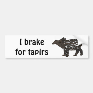 XX lustiger Tapir-Cartoon Autoaufkleber