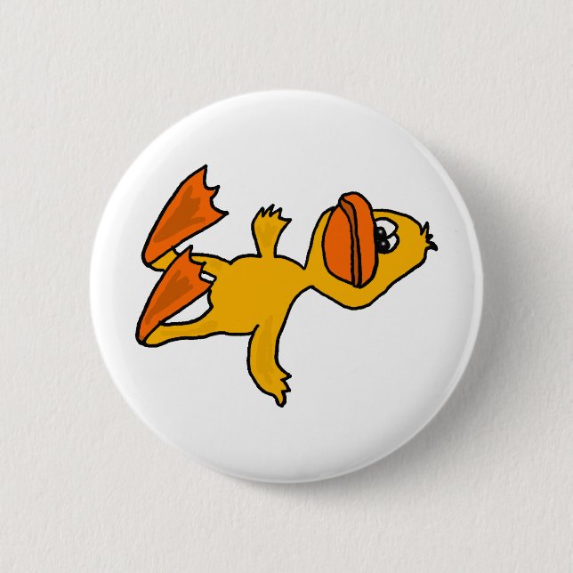 XX lustiger toter Enten-Cartoon Button (Vorderseite)