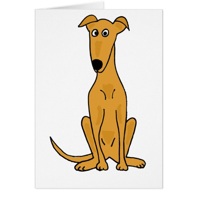 XX lustiger Windhund-HundeCartoon (Vorne)