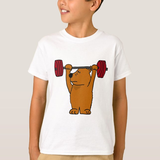 XX lustiges Braunbär-Gewichts-Anheben T-Shirt (Vorderseite)