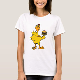 XX lustiges Huhn, das einen Hamburger isst T-Shirt