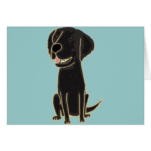 XX niedlicher schwarzer Labrador-Cartoon