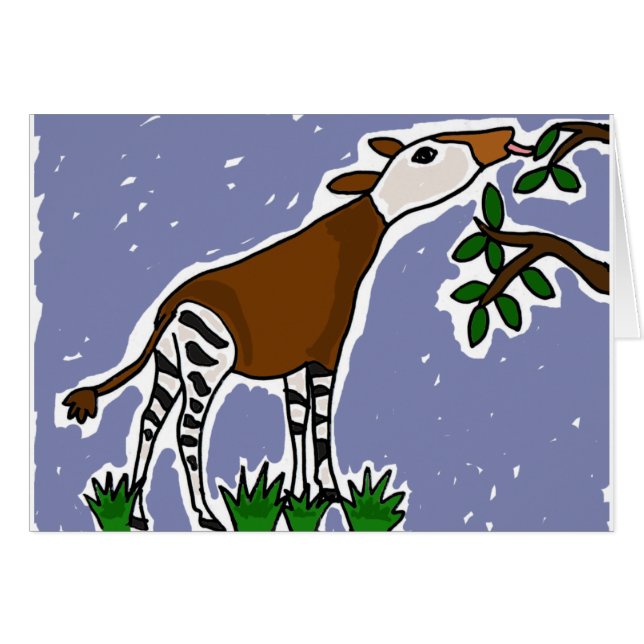 XX Okapi-Kunst-Cartoon (Vorderseite (Horizontal))
