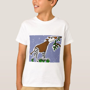 XX Okapi-Kunst-Cartoon T-Shirt