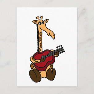 XX - Phantastische Giraffe Gitarre spielen Postkarte