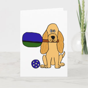 XX - Pickleball Cocker Spaniel Cartoon Karte