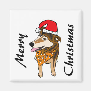 XX Rettungs-Hundeweihnachtsmagnet Magnet