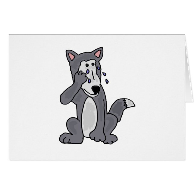 XX schreiender Wolf-Cartoon (Vorderseite (Horizontal))