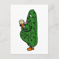 XX - Schwangere Pickle Eating Ice Creme Cartoon