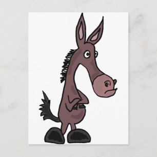 XX- Stubborn-Cartoon oder Donky Postkarte