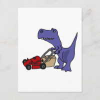 XX- T-rex Dinosaur Pushing Lawn Mower