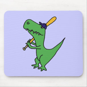 XX T-rex Dinosaurier, der Baseball spielt Mousepad